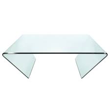Use this table to place flowers. Horizon Clear Angled Glass Coffee Table Pure Glass From Fads