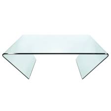 Use this table to place flowers. Horizon Clear Angled Glass Coffee Table Pure Glass From Fads