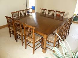 1 utility drawer with 2 upper and 2 lower doors with european hinges, opening to storage areas with 2 adjustable. Large Square Oak Dining Table Seats 12 Corwell