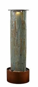 Kenroy Home 51019 Rainfall 48 3 4 Tall Integrated Led Indoor Floor Fountain Slate Copper Home Decor Fountains Floor Fountains Tabletop Fountain Indoor Floor Fountains Stone Flooring