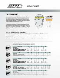 shoei helmet sizing chart motorcycle stuff