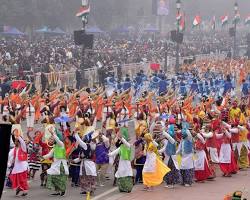 Image of cultural performance on Republic Day parade