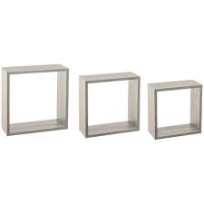 Avec son coloris naturel, cette étagère imitation chêne grisé s'accordera facilement à votre décoration intérieure. Lot De 3 Etageres Cube Fixy Mdf E2 Chene Gris Cdiscount Maison