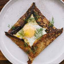 Buckwheat Crepes With Creamy Leeks And Baked Eggs Recipe Buckwheat Crepes Recipes Brunch Recipes