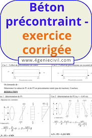 Beton Precontraint Exercice Corrige Exercice Beton Genie Civil