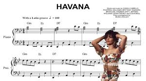 The lyrics start with havana, ooh na na. Camila Cabello Havana Easy Piano Sheet Youtube