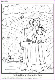 Coloring Jacob And Rachel Kids Korner Jacob And Rachel Bible Verse Coloring Page Bible School Crafts