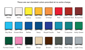 Sign Color Chart Pick Your Lobby Sign Colors Lobby Signs