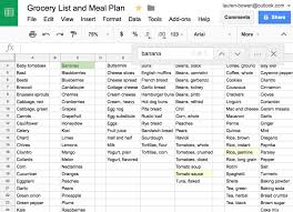 How I Use Google Sheets For Grocery Shopping And Meal Planning Meal Planning Template Meal Planner Template Meal Planning