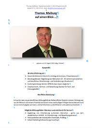 Das kurzprofil kommt als zusatz zur bewerbung in mode ➠ tipps, beispiele + muster für aufbau, formulierung & inhalt der profilseite. Kurzprofil Oder Onepager Thomas Malburg