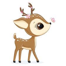 Draw a line, which will act as the center of its head. Baby Deer Clipart Baby Deer Art Baby Animal Drawings Cute Animal Clipart