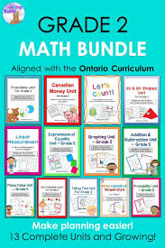 Grade 2 Math Units Full Year Bundle 2nd Grade Math Ontario Curriculum Math Bundle