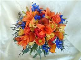 Maybe you would like to learn more about one of these? Orange And Blue Bridal Bouquet Four Seasons Flowers
