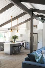 The kitchen will be all white with neutral colored pendants. Desire To Inspire Bloglovin Beams Living Room Home White Kitchen Floor