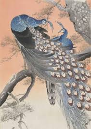 A3 Japanese Wall Art Print Two Peacocks On Tree Branch Etsy In 2020 Japanese Wall Art Ohara Koson Japanese Wall