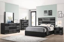 Queen modern black bedroom sets. Vidal Modern Bedroom Furniture