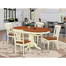 Made from solid hardwood and built in the usa. Buy East West Furniture Kitchen Table Set 4 Fantastic Kitchen Chairs A Lovely Round Wooden Dining Table Cherry Color Wooden Seat Cherry And Buttermilk Butterfly Leaf Dining Table Online In Indonesia B01n063fi0