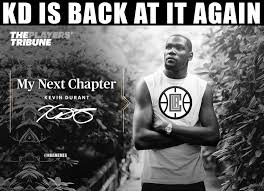 Bumble clippers 13 clippers duo clutchpoints outside of. Nba Memes Kevin Durant S Newest Destination Clippers Nation Facebook