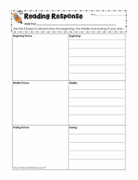 Beginning Middle End Book Report Reading Response Worksheets Reading Response Reading Comprehension Worksheets