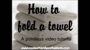 Laying them down on a counter or on a bed makes it easy to smooth and fold. How To Tri Fold A Towel No Housework Day Youtube