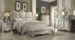 Versailles Upholstered Bedroom Set W Ivory Bed Awesomebedroom Bedroom Set Upholstered Bedroom Set Bedroom Sets Queen