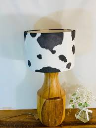 Large area cow print rugs. A Beautiful Cotton Linen Cow Print Fabric Lampshade Bois Jolie Bespoke Wooden Furniture Handmade Accessories