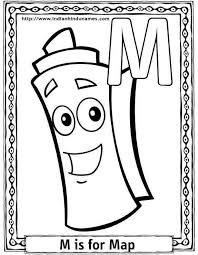 M Is For Map Dora Map Coloring Pages Alphabet Coloring Pages