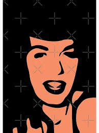 Vintage pinup Queen Bettie Page Minimalist Art Posters" Journal for Sale by  kaleokaialoha
