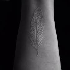 Black And White Turkey Tattoo White Tattoo White Feather Tattoos White Tattoo White Ink Tattoo