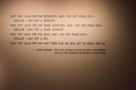 Pastor niemoller quote ringer t $21.99: Martin Niemoller First They Came For The Socialists Holocaust Encyclopedia