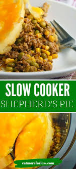 Slow Cooker Shepherd S Pie Easy Shepherd S Pie Recipe Recipe Beef Crockpot Recipes Slow Cooker Crockpot Recipes Beef Ground Beef Crockpot Recipes