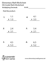 Multiply decimal numbers similar as you multiply whole numbers. Fifth Grade Math Worksheets