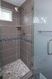 Grey Porcelain Tile Was Chosen For The Floor Shower Walls And Wall Behind The Vanity Description From Pinteres Shower Wall Bathroom Wall Tile Bathroom Shower