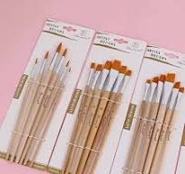 Panwenbo Wholesale New 6pcs/Set Art Painting Brushes Factory Wooden Handle  Paint Brush Eco Artist Brush Set