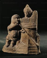 Hellenistic Figurine 3rd Bce 1st Ce Grotesque Musicians Trumpeter And Female Organist Terracotta Group Aroun Ancient Music Hellenistic Art Ancient Greek Art