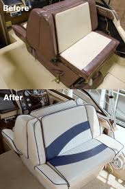 How To Reupholster Back To Back Boat Lounge Seats Diy Boat Seats Boat Upholstery Boat Seat Covers