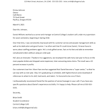Letter Of Recommendation Samples For Students