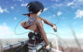 Para buscar los capítulos del manga, véase: Download Wallpapers Mikasa Ackerman Art Manga Attack On Titan Shingeki No Kyojin Besthqwallpapers Com Attack On Titan Wallpaper Attack On Titan Art Attack On Titan Desktop Wallpaper