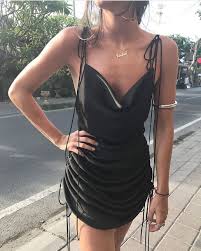 O R S E U N D I R I S On Instagram Our Drawstring Dress Has Three Perfect Lengths For Any Destinat Ladies Mini Dresses Drawstring Dresses Mini Club Dresses