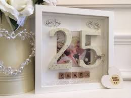 Wrap up any simple gift in beautiful silver gift wrap. Frames 70th Wedding Anniversary Gift Personalised 25th Silver Wedding Anniversary Gift 25th 15th 3d Picture Keepsake Button Art Box Frame Frames Displays