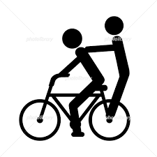自転車の二人乗り イラスト素材 [ 6627700 ] - フォトライブラリー photolibrary