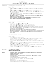 Clinical Business Analyst Resume Samples Velvet Jobs