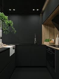 Black And White Interior Design Kitchen Black Kitchen By Id White Kitchen Interior Design Modern Kitchen Decor Modern Interior Design Kitchen