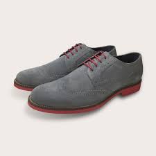 Men S Grey Suede Shoes Brogues Red Soles By Coogan London Dress Shoes Men Brogues Men Shoes