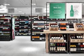 Systembolaget Caseimage Vinaktualitetsyta2 Granby Wine Shop Interior Store Shelves Design Supermarket Design