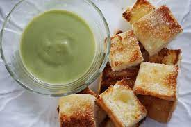 Pandan Custard With Toasted Japanese Milk Bread Dessert Ingredients Dessert Recipes Food Tasting