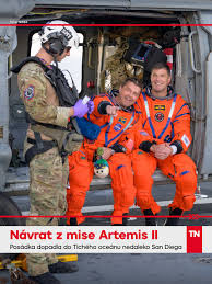 🚀 Nejtěžší část mise Artemis II přišla až na konci, ale vše dopadlo podle  plánu! Loď Orion se čtyřčlennou posádkou přistála v 2:07 SELČ jižně od San  Diega. Mise dostala lidi nejdál