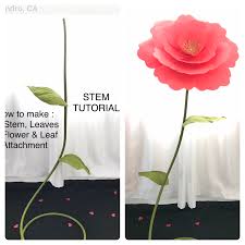 Giant paper flowers with stem. Giant Flower Stem Tutorial Diy Large Flower Stem Giant Paper Flower Stand Stem For Giant Paper Flower Free Standing Paper Flowers Stem Paper Flowers Giant Paper Flowers Paper Flowers Diy