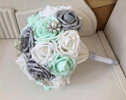 Make a note of the changes required to make them perfect. Mint Bridal Bouquet Etsy
