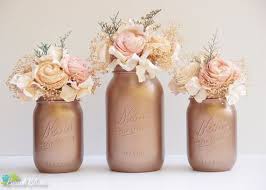 Sale Small Floral Arrangement Wedding Reception Centerpiece Home Decor Wedding Decor Sola Flowers Wedding Vase Centerpieces Gold Mason Jars Rose Gold Decor